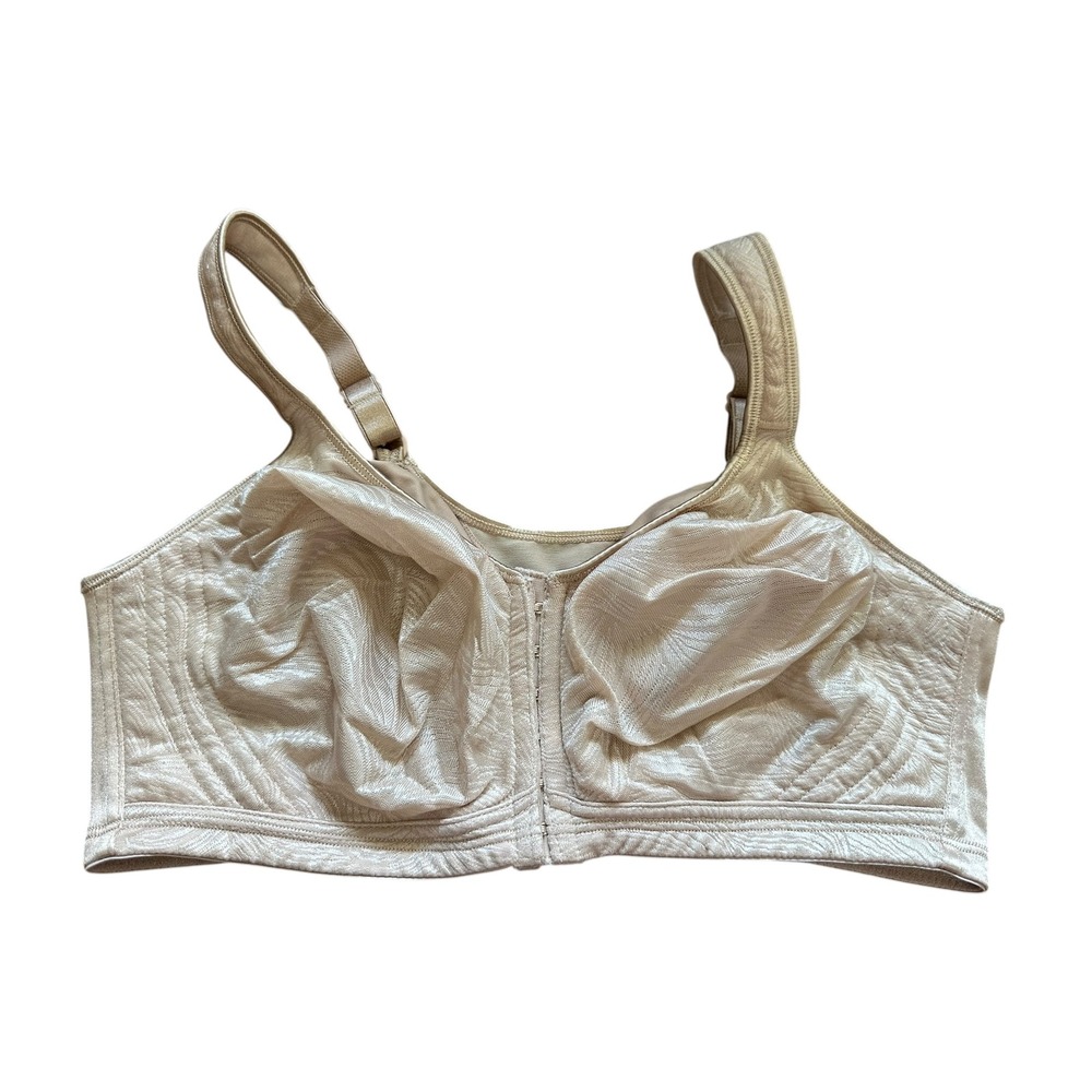 Playtex E525 Full Support Front Closure Bra Beige 38D Full Coverage Comfort‎